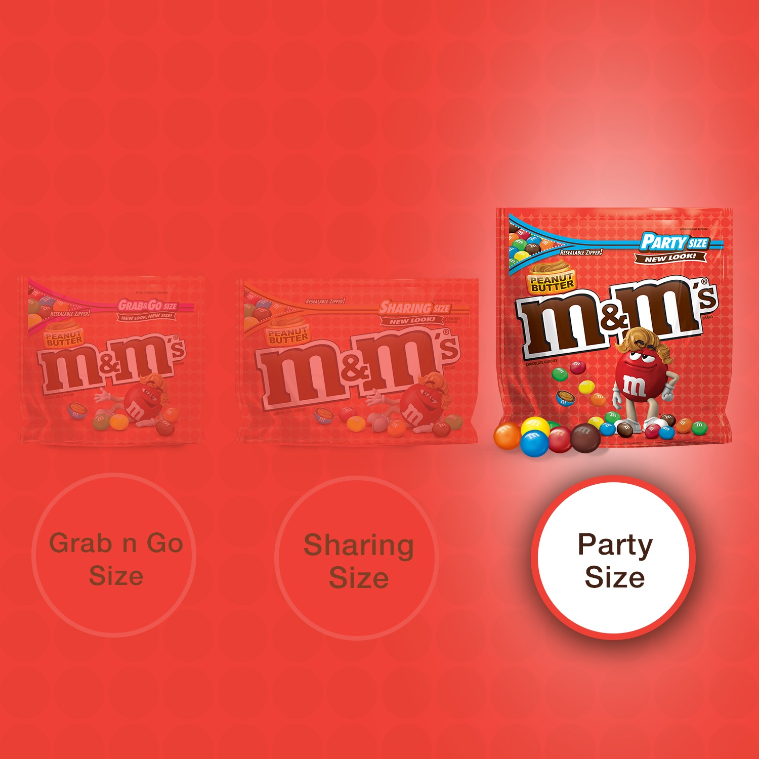 slide 3 of 7, M&M's Peanut Butter Chocolate Candy, 38 oz