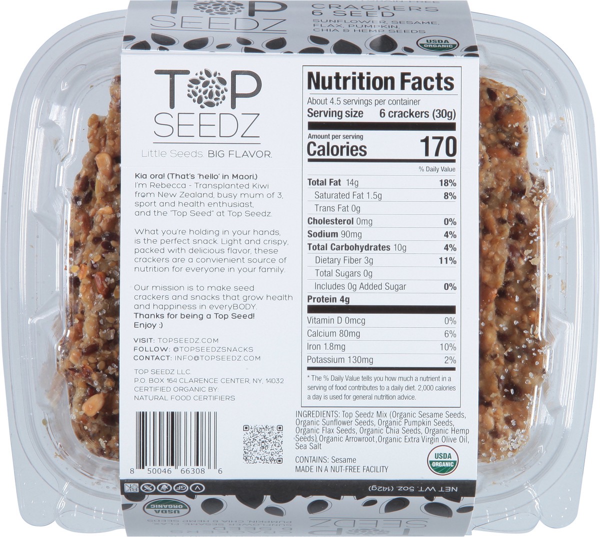 slide 10 of 14, Top Seedz 6 Seed Crackers 5 oz, 5 oz