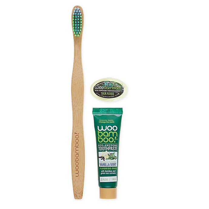 slide 1 of 4, WooBamboo Eco-Awesome Oral Care Kit, 1 ct