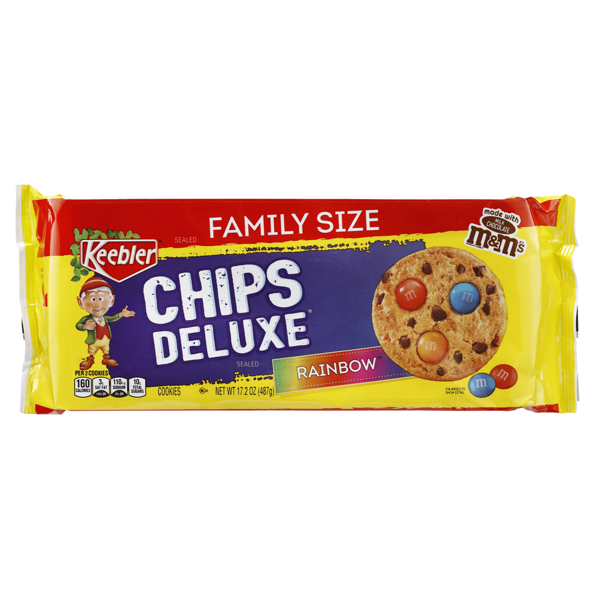 slide 1 of 3, Keebler Chips Deluxe M&Ms Rainbow Family Size, 17.2 oz