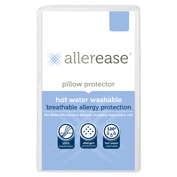 slide 1 of 1, AllerEase Hot Water Washable Zippered Pillow Protector, 1 ct