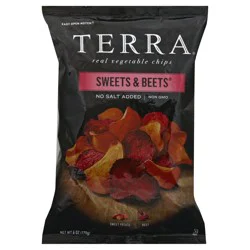 Terra Sweets & Beets No Salt Added Real Vegetable Chips 6 oz Bag
