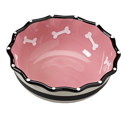 slide 1 of 1, Spot 7 Inch Pink Ruffle Dog Dish, 1 ct