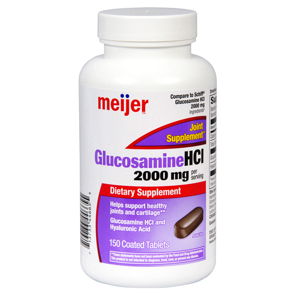 slide 1 of 1, Meijer Glucosamine HCl 2000 mg, 150 ct