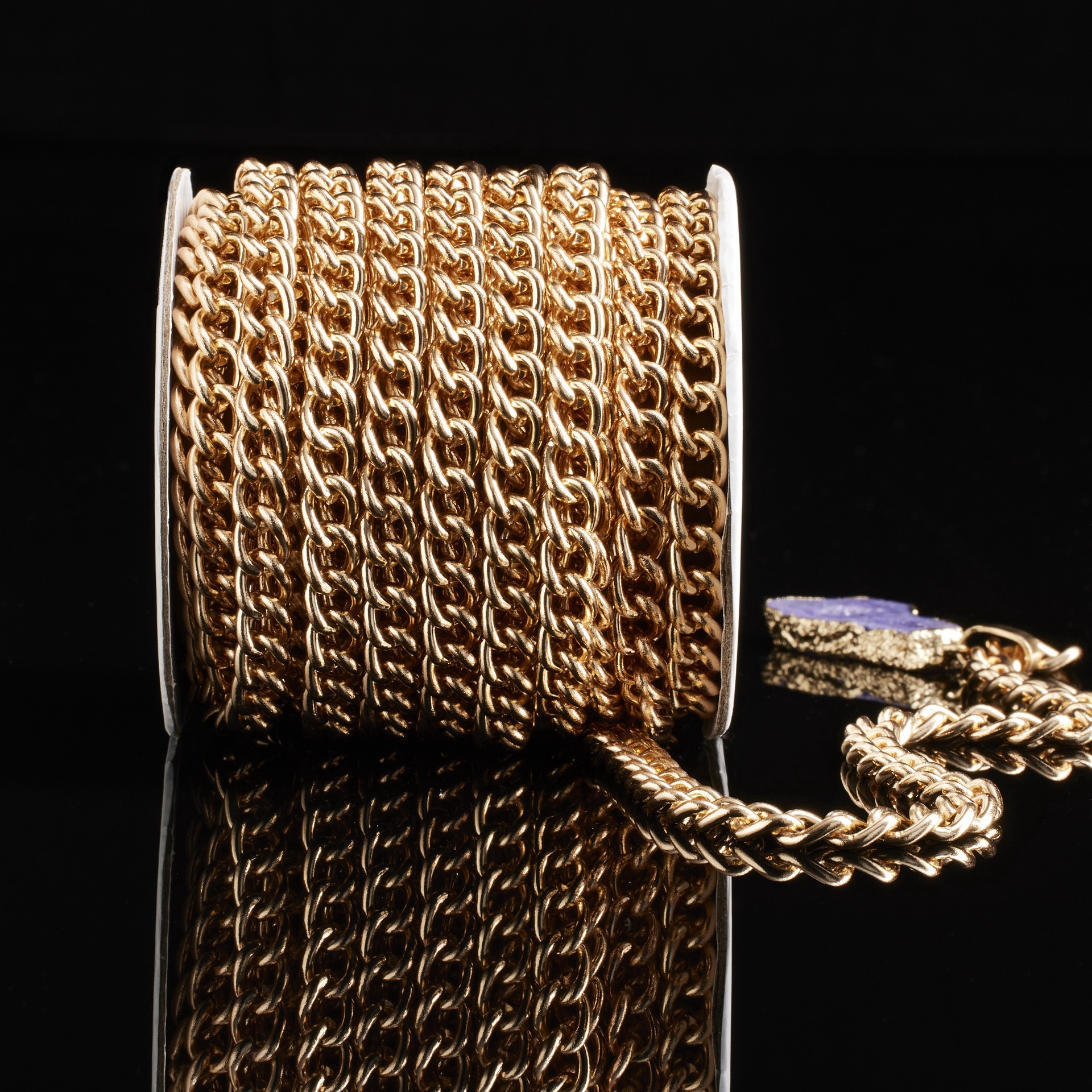 slide 2 of 2, Gold Curb Chain Spool By Bead Landing, 5 yd