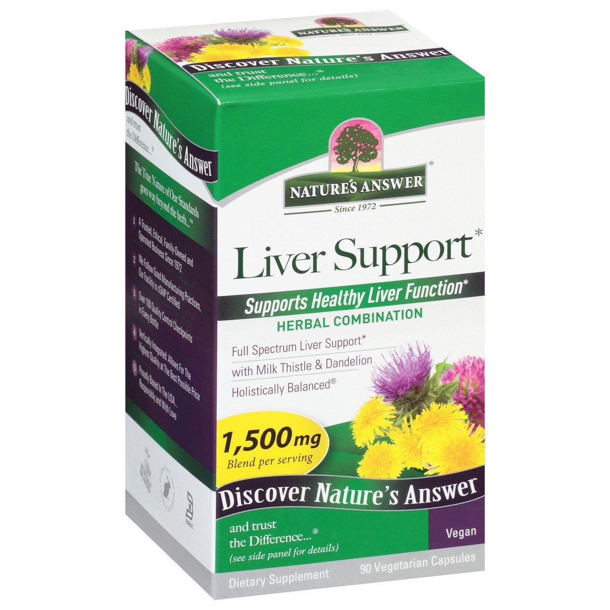 slide 2 of 9, Nature's Answer Liver Support, Vegetarian Capsules, 1 ct