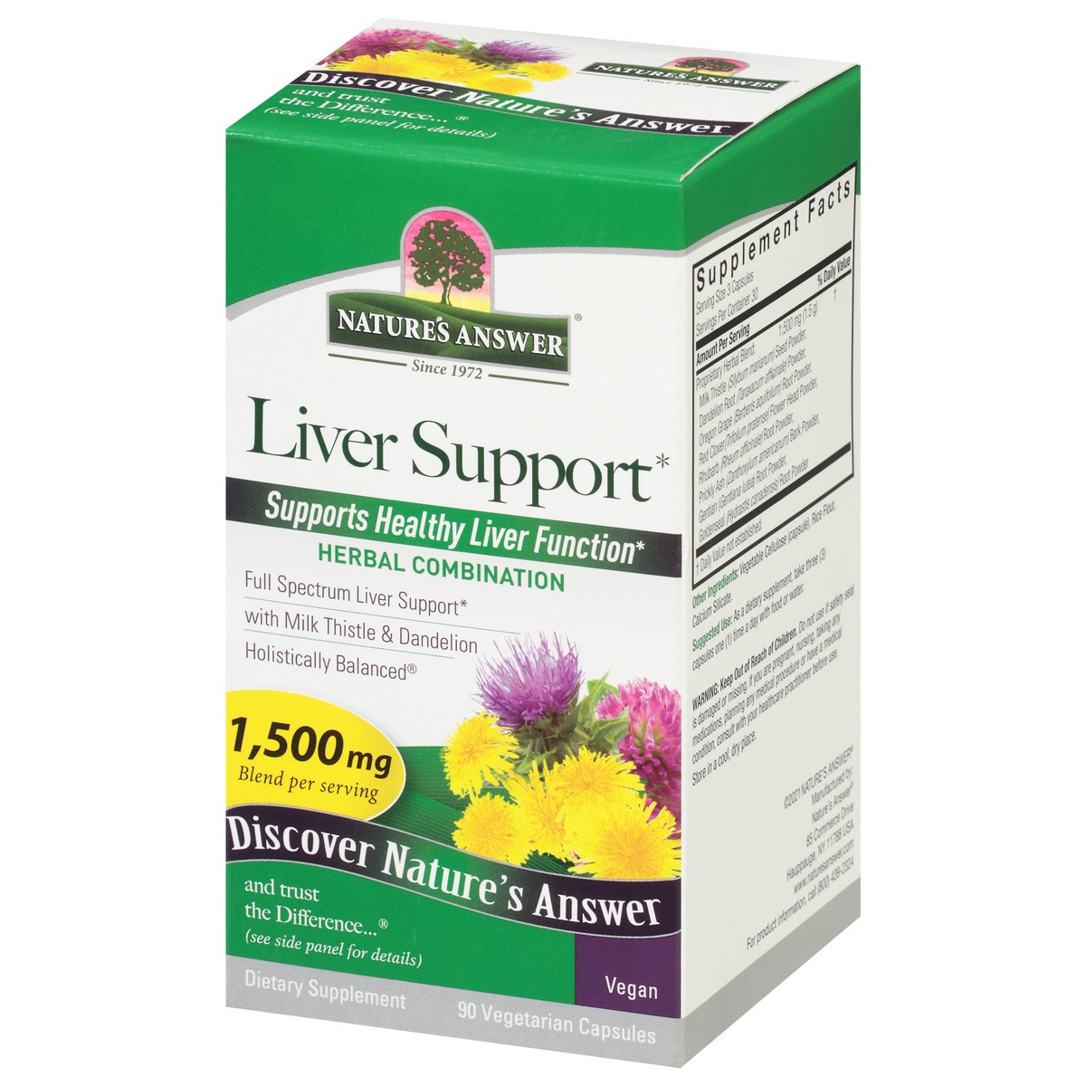 slide 3 of 9, Nature's Answer Liver Support, Vegetarian Capsules, 1 ct