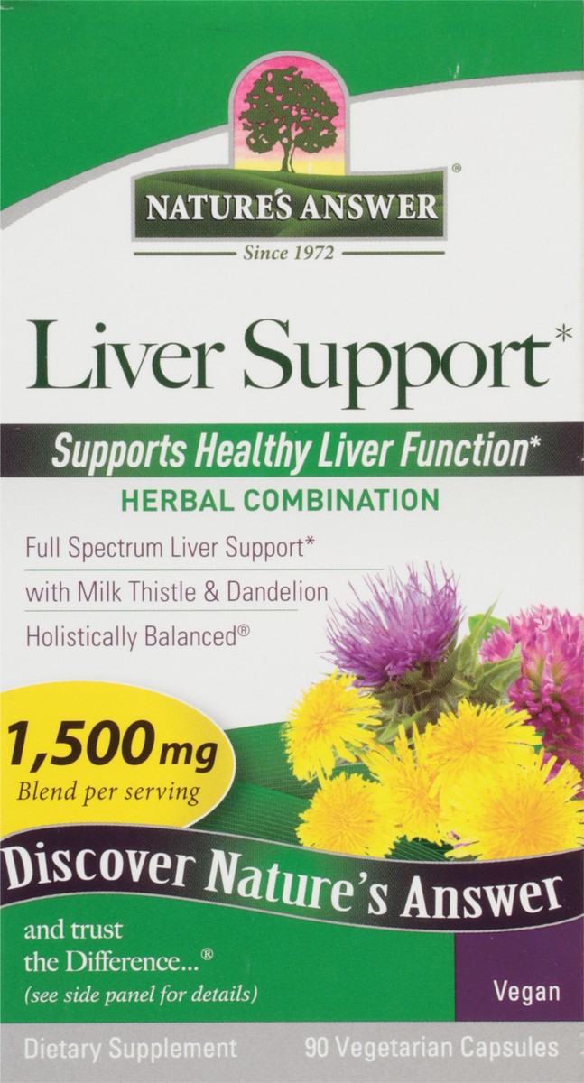 slide 6 of 9, Nature's Answer Liver Support, Vegetarian Capsules, 1 ct