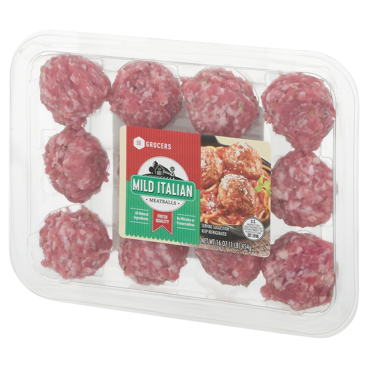 slide 4 of 4, SE Grocers Fresh Mild Italian Meatballs 16 Ounces, 16 oz