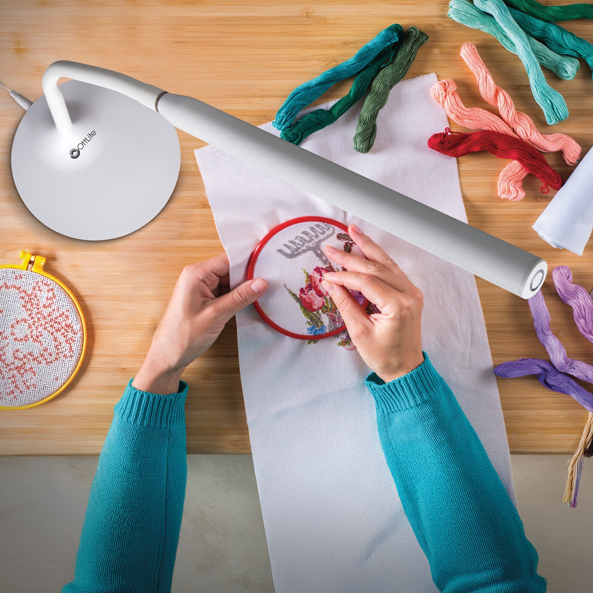 slide 2 of 7, Ott Lite Ottlite Extended Reach Led Desk Lamp, 10.5 in