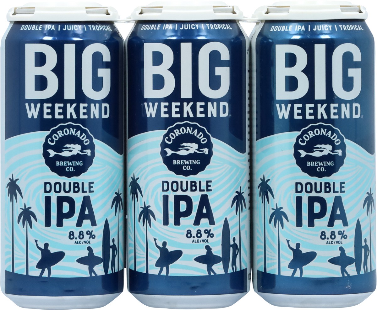 slide 11 of 11, Coronado Brewing Co. Double IPA Big Weekend Beer 6 - 1 pt Cans, 6 ct