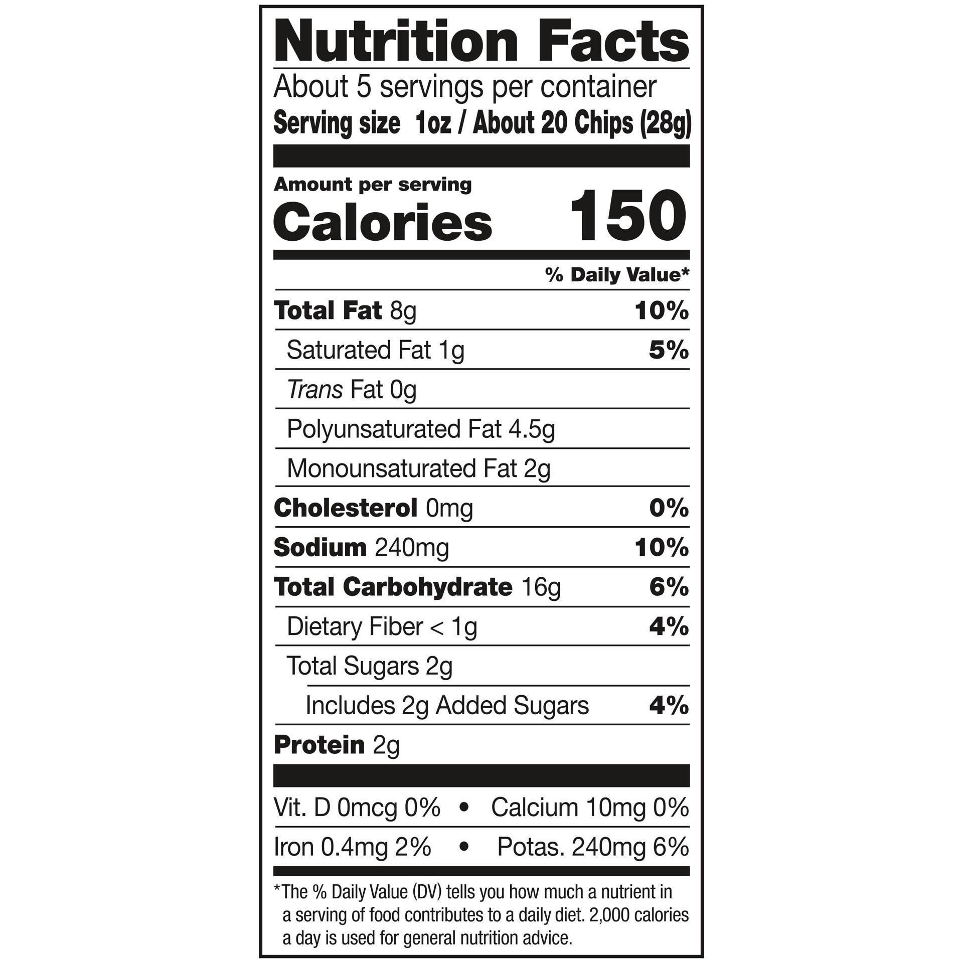 slide 3 of 5, Tom's Ridges Potato Chips, Mesquite BBQ, 5.5 Oz Bag, 5.5 oz