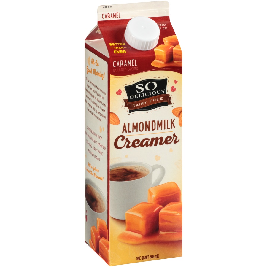 slide 2 of 8, So Delicious Non Dairy Caramel Almond Creamer, 32 oz