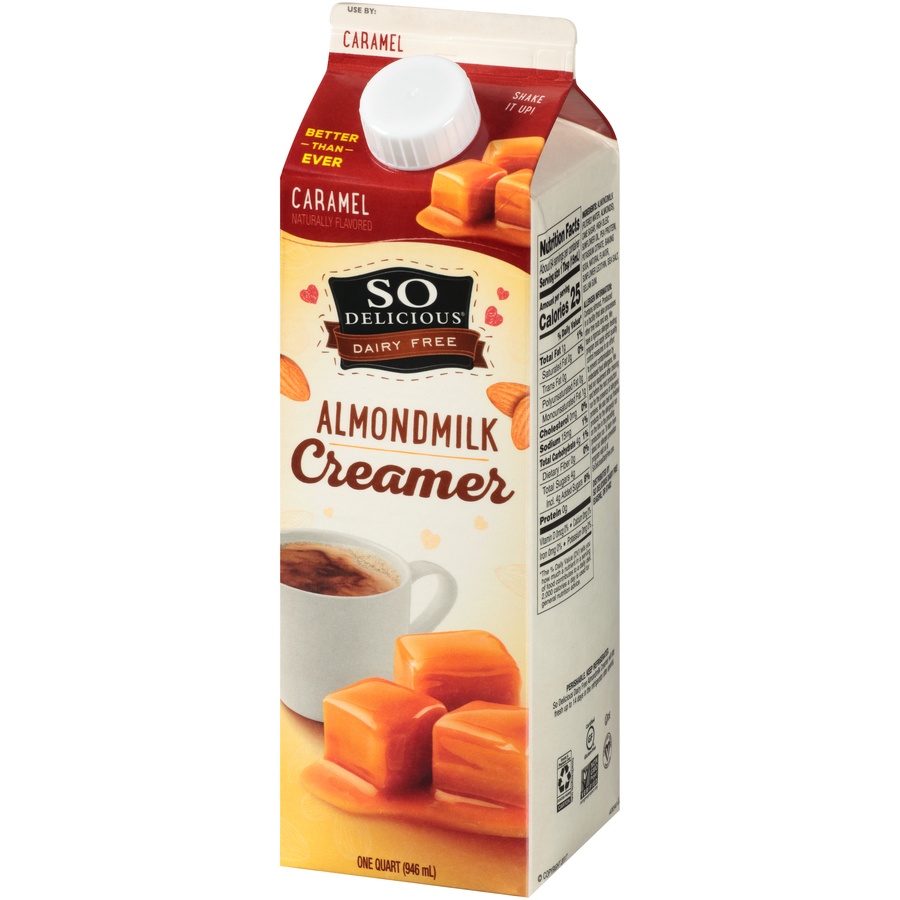 slide 3 of 8, So Delicious Non Dairy Caramel Almond Creamer, 32 oz