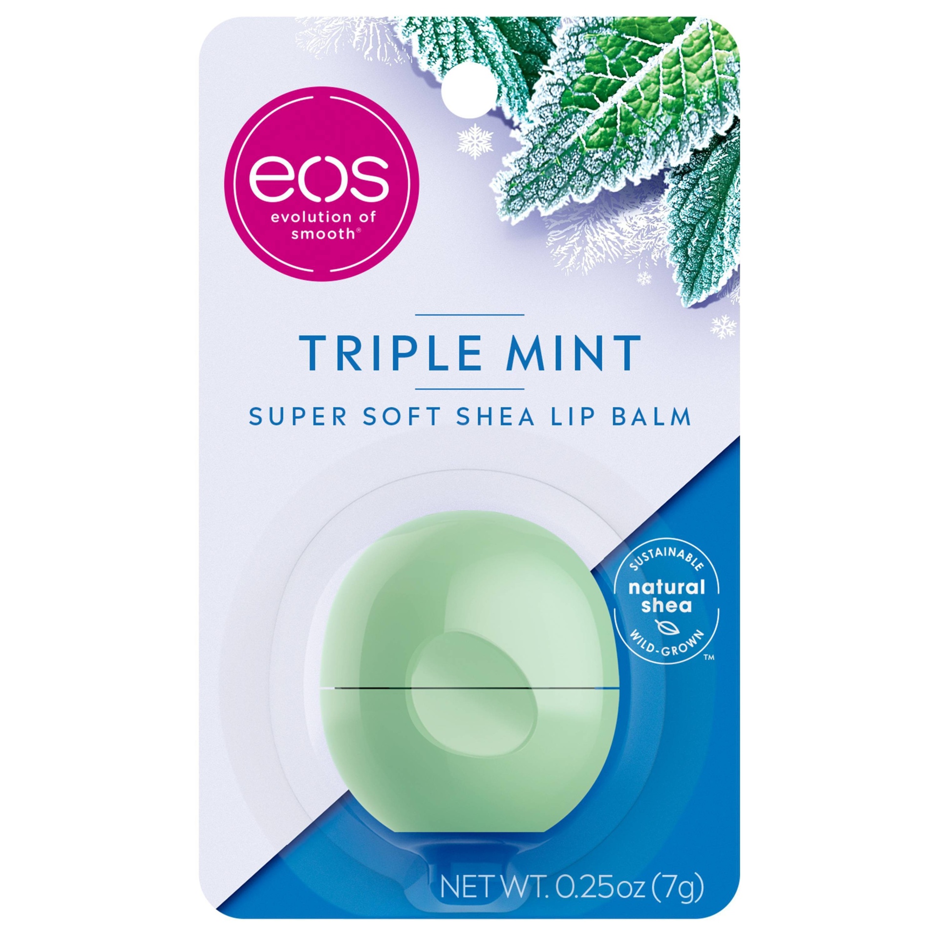 slide 1 of 1, eos Lip Balm Triple Mint Sphere, 0.25 oz