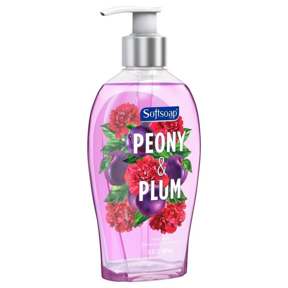 slide 3 of 3, Softsoap Peony & Plum Liquid Hand Soap, 13 fl oz