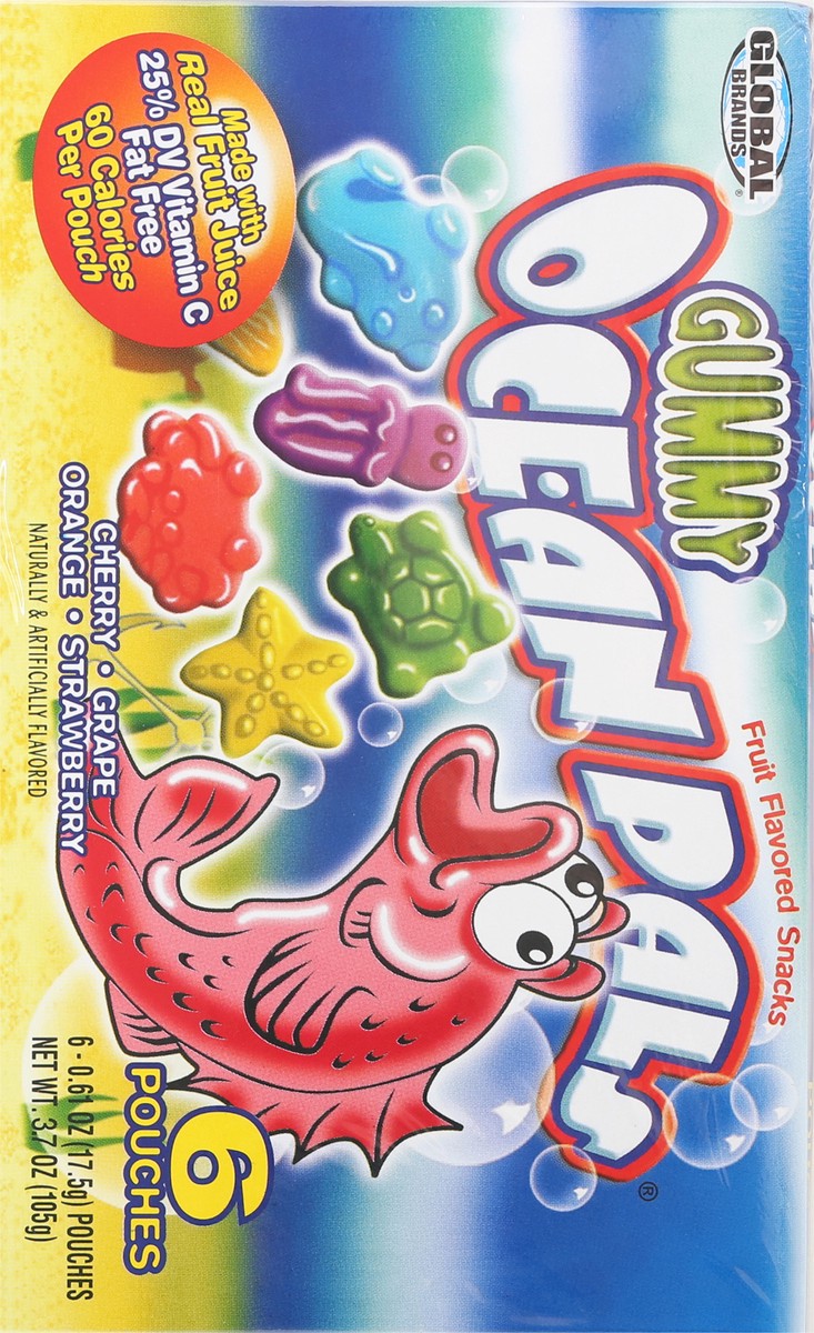 slide 3 of 14, Global Brands Global Gummy Ocean Pals Fruit Snacks, 3.7 oz