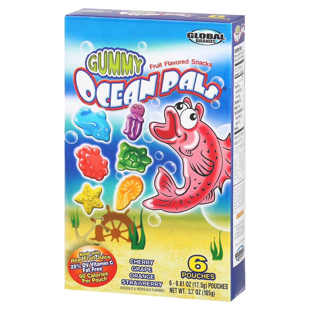 slide 14 of 14, Global Brands Global Gummy Ocean Pals Fruit Snacks, 3.7 oz