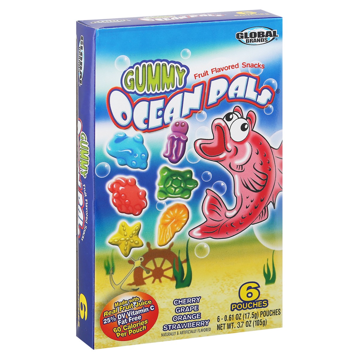 slide 9 of 14, Global Brands Global Gummy Ocean Pals Fruit Snacks, 3.7 oz