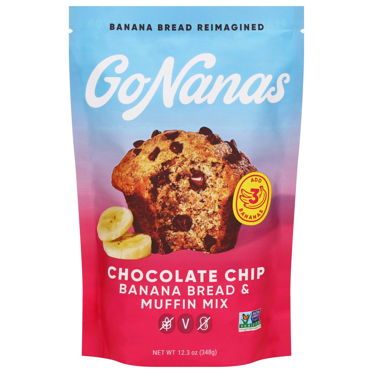 slide 1 of 14, GoNanas Chocolate Chip Banana Bread Mix 12.3 oz, 12.3 oz