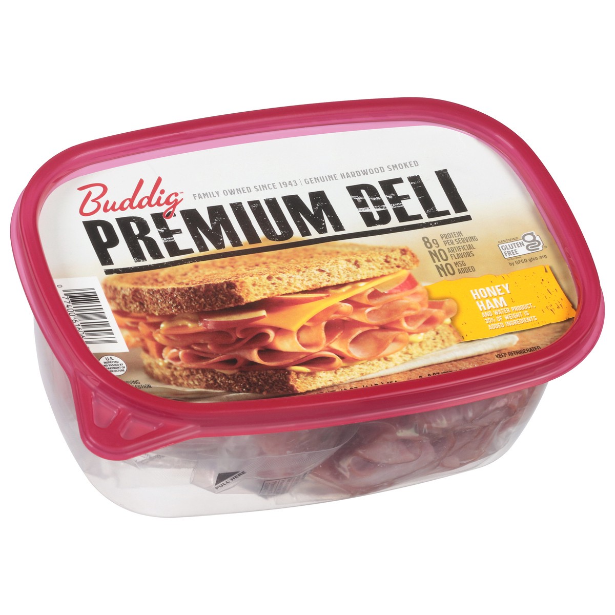 slide 9 of 12, Buddig Premium Deli Honey Ham 2 - 8 oz Packs, 2 ct