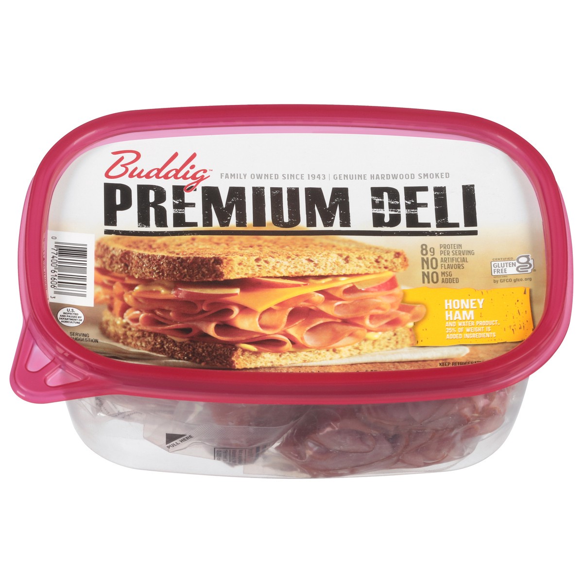 slide 1 of 12, Buddig Premium Deli Honey Ham 2 - 8 oz Packs, 2 ct