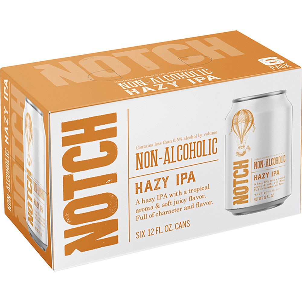 slide 1 of 1, Notch Non-Alcoholic Hazy Ipa, 6 ct; 12 oz