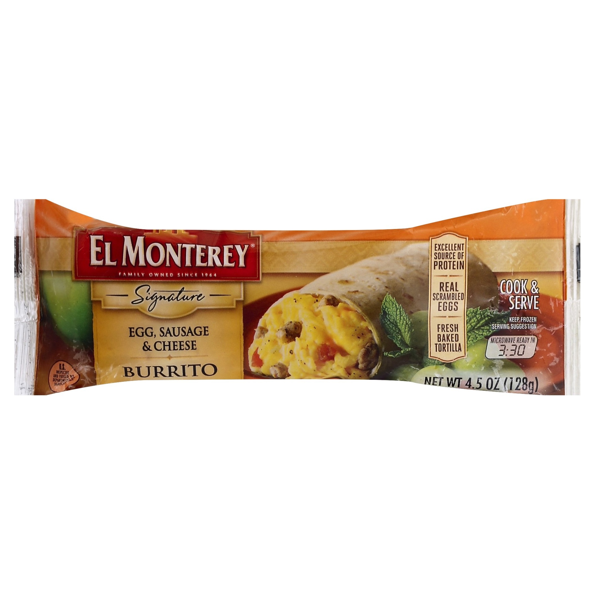 El Monterey Signature Egg, Sausage & Cheese Burrito 4.5 oz | Shipt