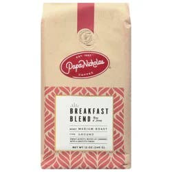 PapaNicholas Coffee Medium Roast Ground Breakfast Blend Coffee - 12 oz