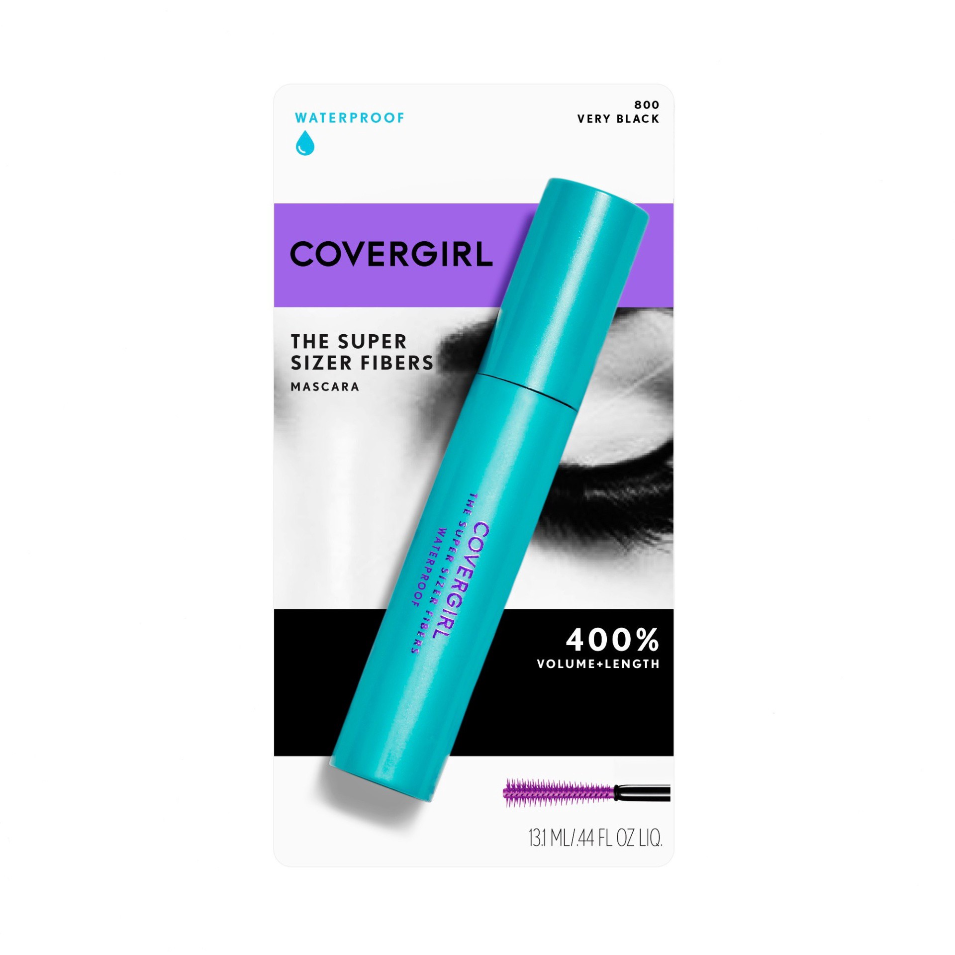 slide 1 of 5, Covergirl Waterproof Super Sizer Volume Mascara Very Black, 1 ct