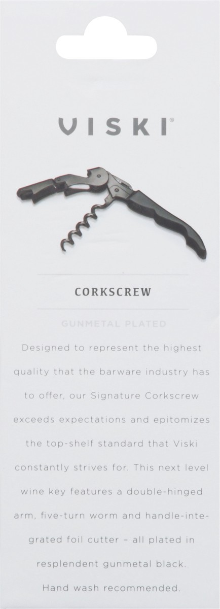 slide 5 of 9, Viski Gunmetal Plated Corkscrew 1 ea, 4.75 in