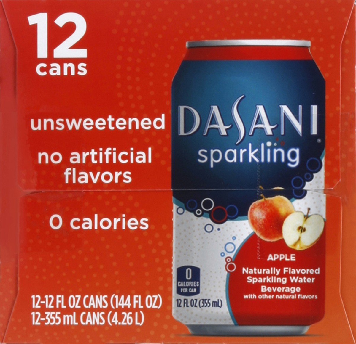 slide 3 of 6, Dasani Sparkling Water Beverage, Apple, 12 oz