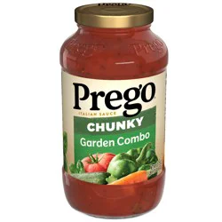 Prego Chunky Garden Combo Pasta Sauce, 23.75 oz Jar