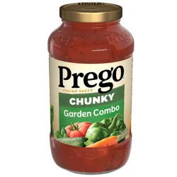 Prego Chunky Garden Combo Pasta Sauce, 23.75 oz Jar