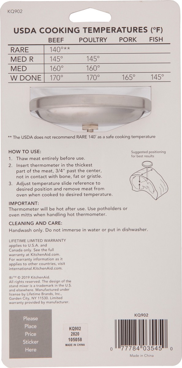 slide 8 of 9, KitchenAid Kitchen Aid Leave In Dial Meat Thermometer, 1 ct