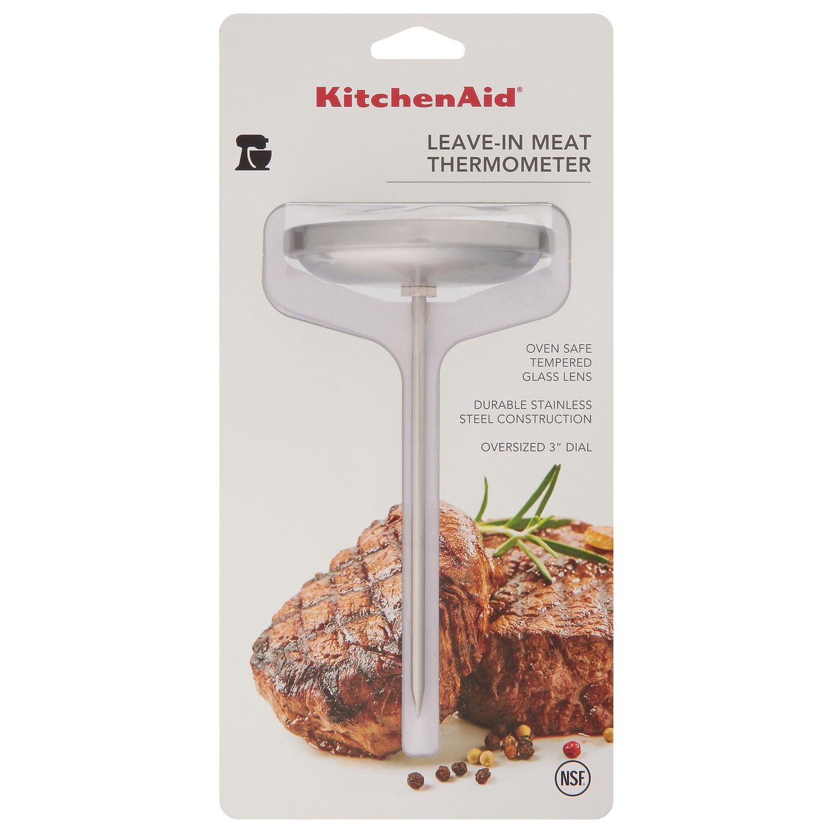 slide 1 of 9, KitchenAid Kitchen Aid Leave In Dial Meat Thermometer, 1 ct