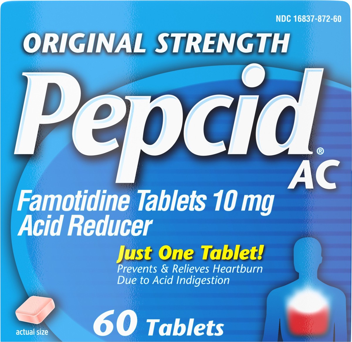 slide 6 of 8, Pepcid AC Famotidine Tablets, 60 ct