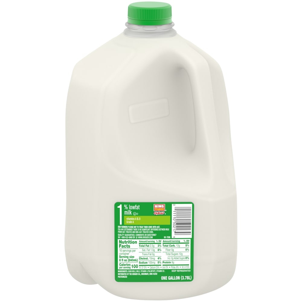 slide 1 of 1, King Soopers 1% Lowfat Milk, 1 gal