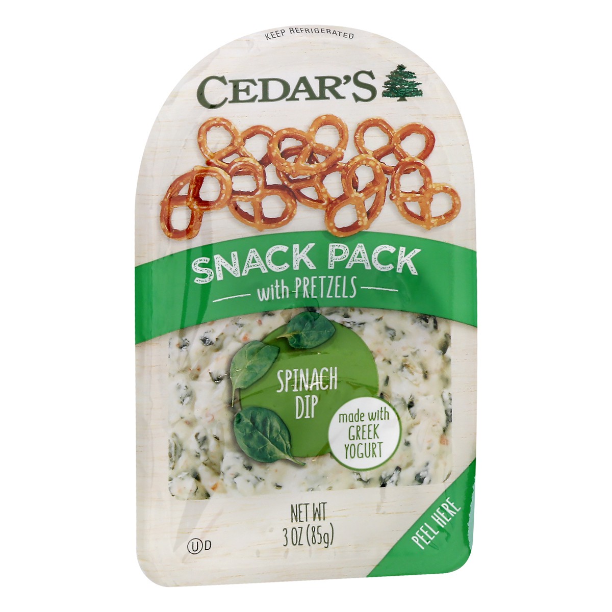 slide 5 of 10, Cedar's Foods Spinach Dip with Pretzels Snack Pack, 3 oz