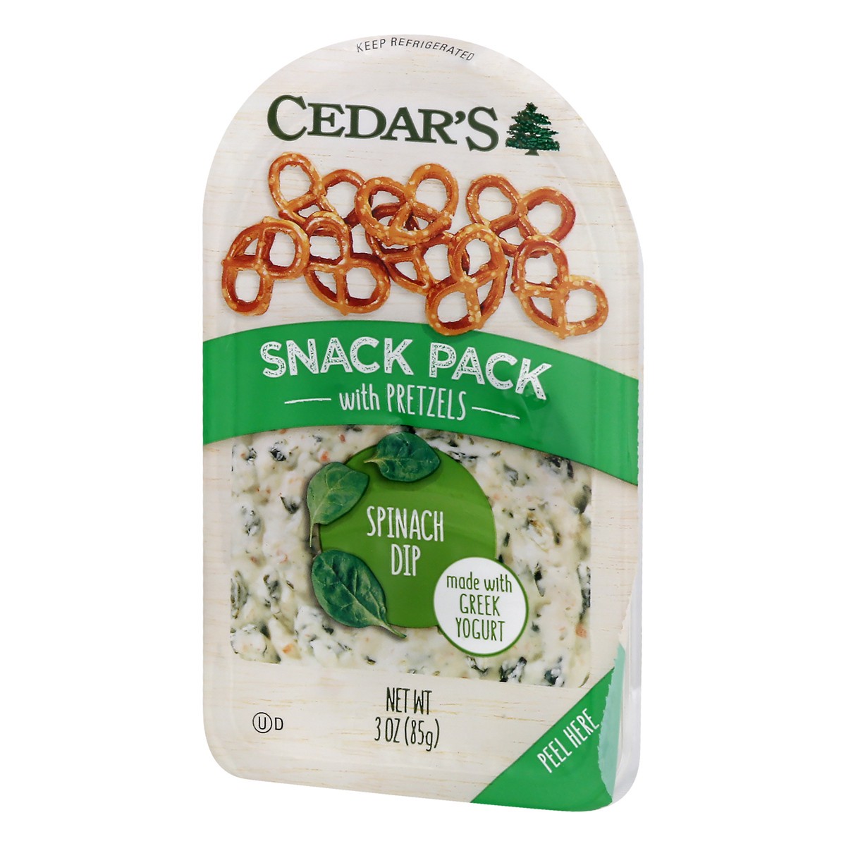 slide 10 of 10, Cedar's Foods Spinach Dip with Pretzels Snack Pack, 3 oz