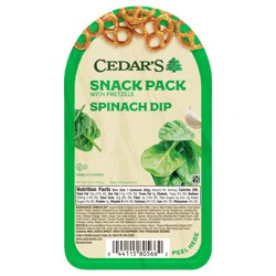 Cedar's Spinach Dip with Pretzels Snack Pack