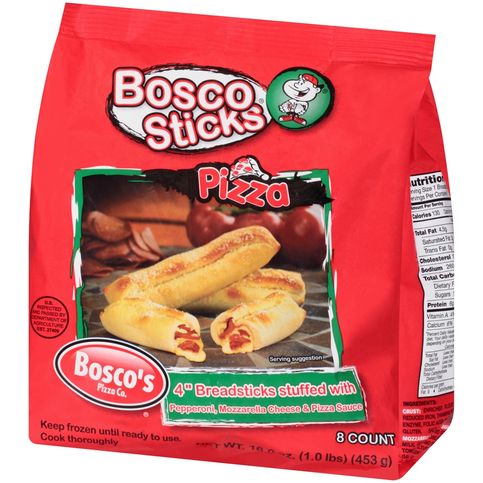 slide 3 of 8, Bosco 4-inch Stuffed Pizza Stick, 16 oz