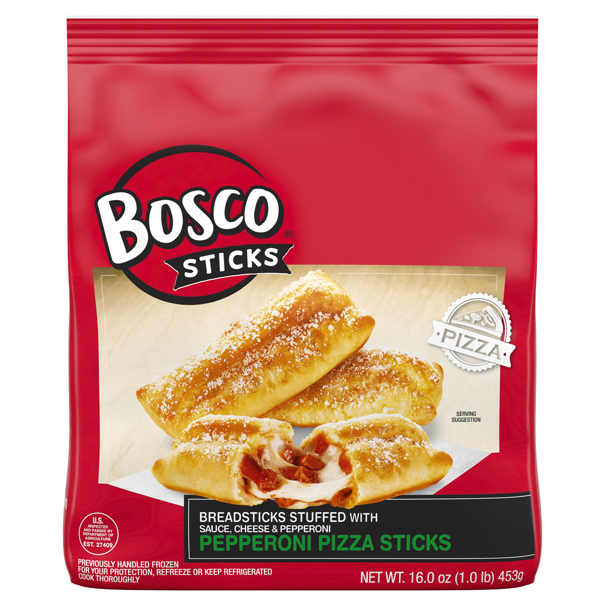 slide 1 of 8, Bosco 4-inch Stuffed Pizza Stick, 16 oz