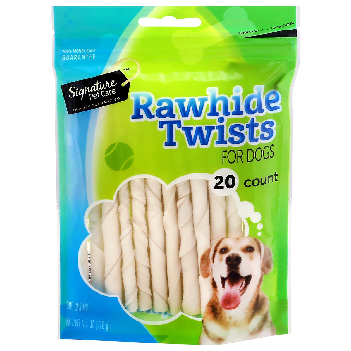 slide 1 of 9, Signature Pet Care Rawhide Twists Dog Chews 20 ea, 20 ct