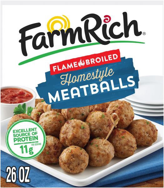 slide 1 of 7, Farm Rich Homestyle Meatballs, 26 oz