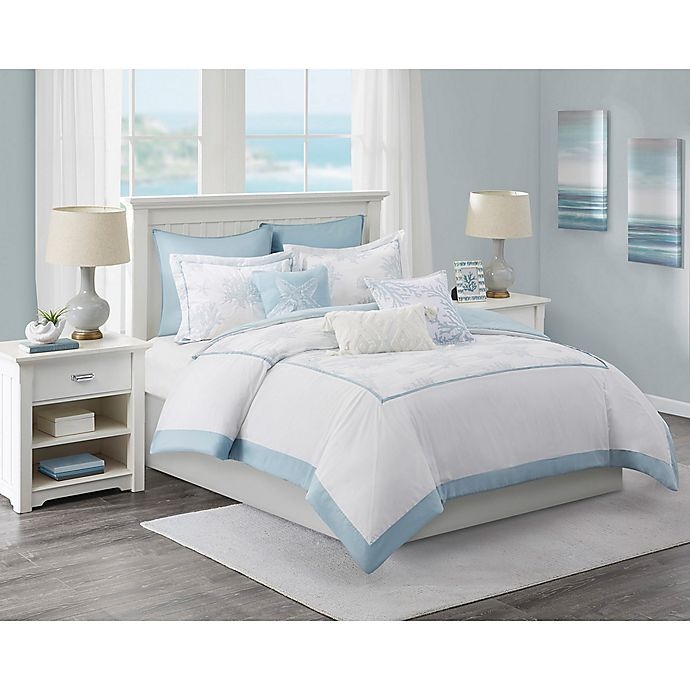 slide 2 of 3, Harbor House Palmetto Bay Full/Queen Comforter Set - Blue/White, 3 ct