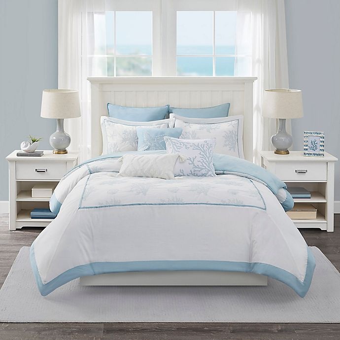 slide 1 of 3, Harbor House Palmetto Bay Full/Queen Comforter Set - Blue/White, 3 ct