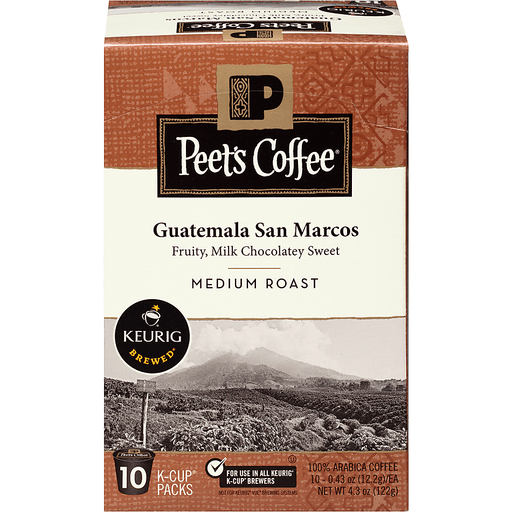 slide 1 of 4, Peet's Coffee Keurig Brewed Guatemala San Marcos Medium Roasted Coffee, 10 ct