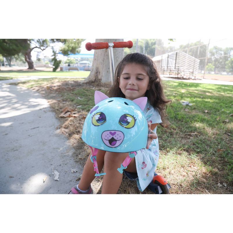 slide 9 of 13, Raskullz Cling Cat Child Helmet - Light Blue, 1 ct