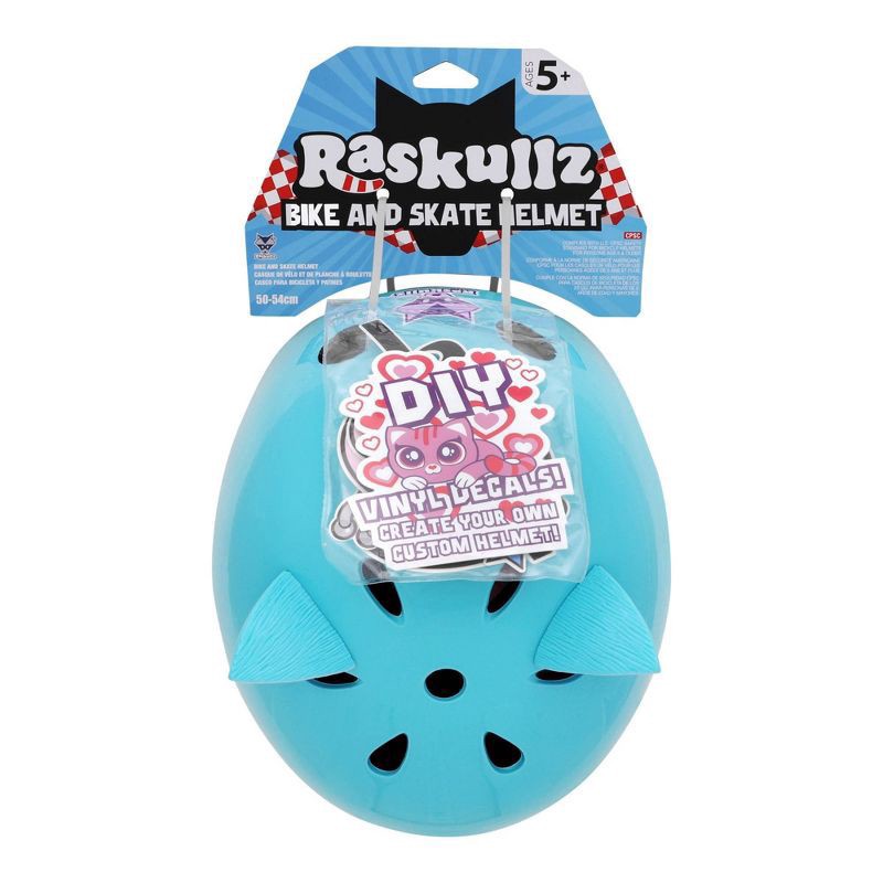 slide 6 of 13, Raskullz Cling Cat Child Helmet - Light Blue, 1 ct